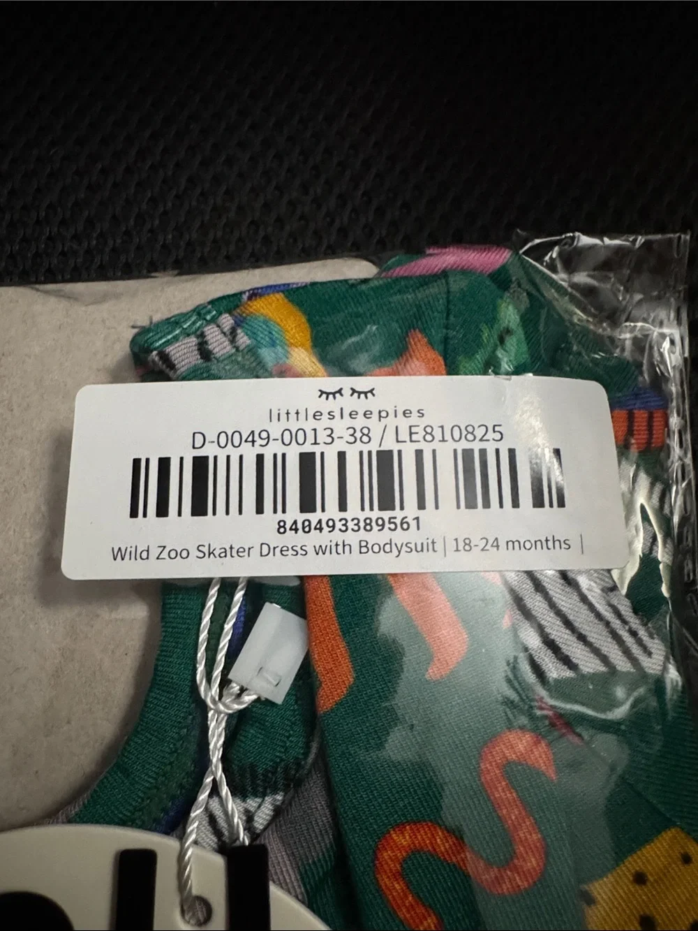 Little Sleepies Wild Zoo Skater Dress with Bodysuit 18-24M NWT